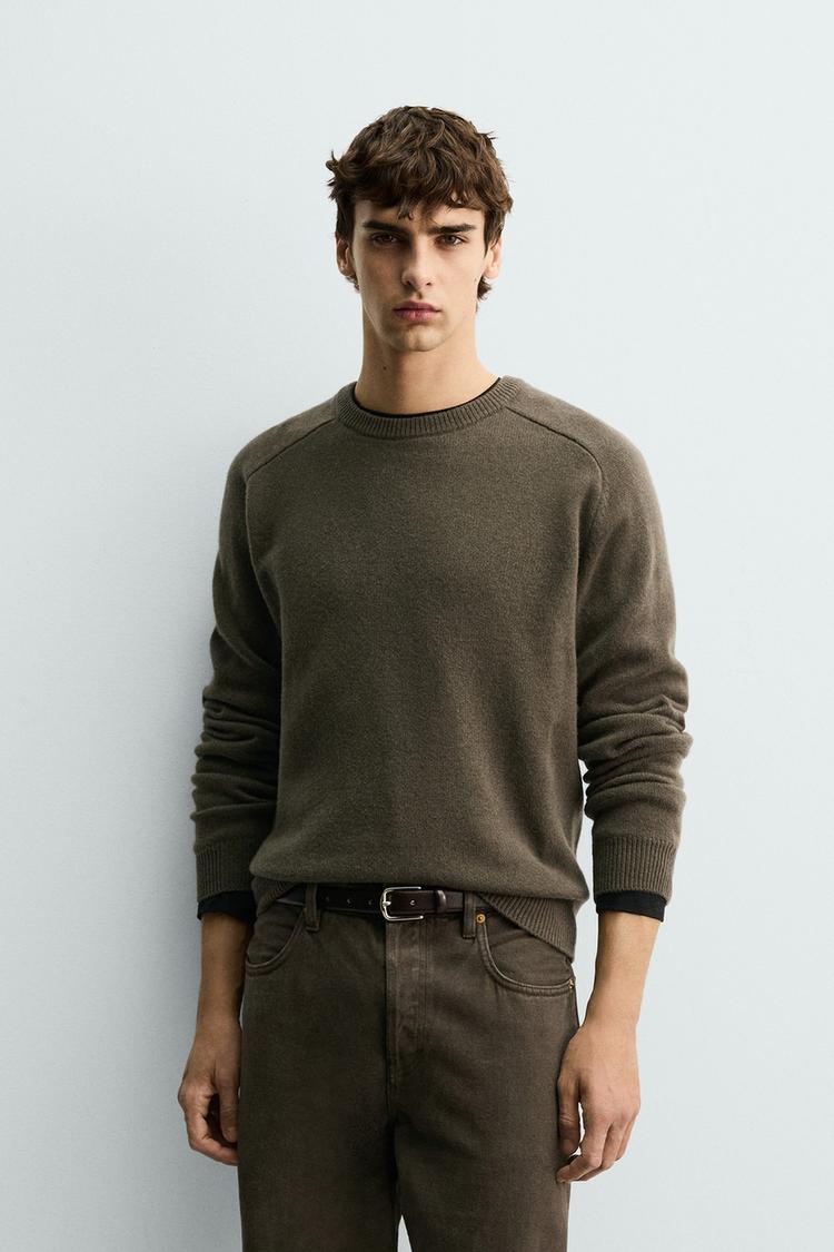 ZARA REGULAR FIT WOOL BLEND JUMPER