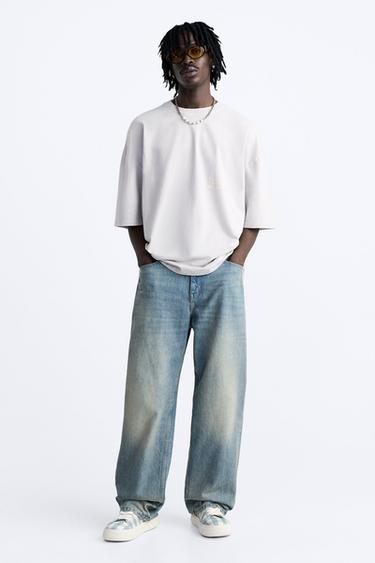 ВЫСОКИЕ КЕДЫ С ПРИНТОМ — Синий от Zara — изображение 0