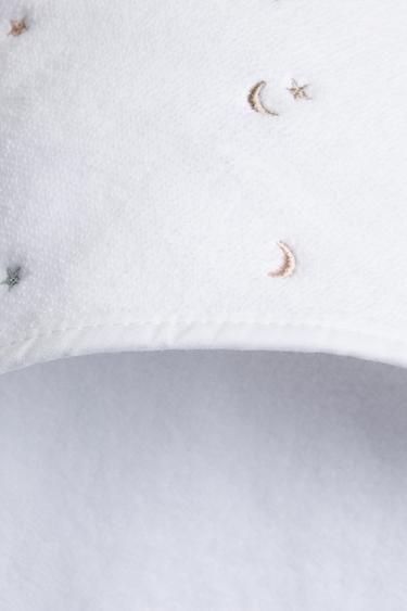 MOON AND STAR HOODED BABY TOWEL - Oyster-white by Zara - Image 4