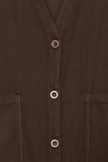 CHEMISE RELAXED ZW COLLECTION - Marron de Zara - Image 5