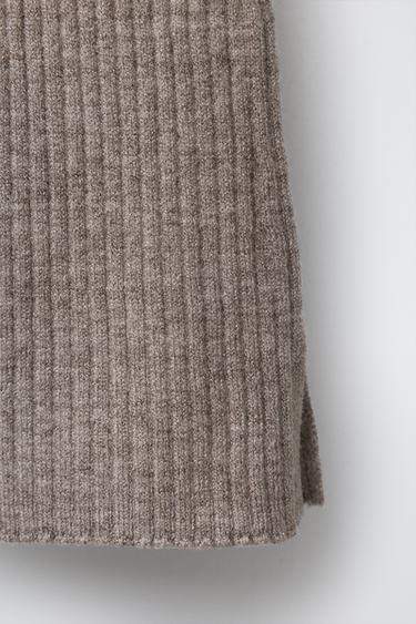 FLARE KNIT LEGGINGS - Taupe grey by Zara - Image 3