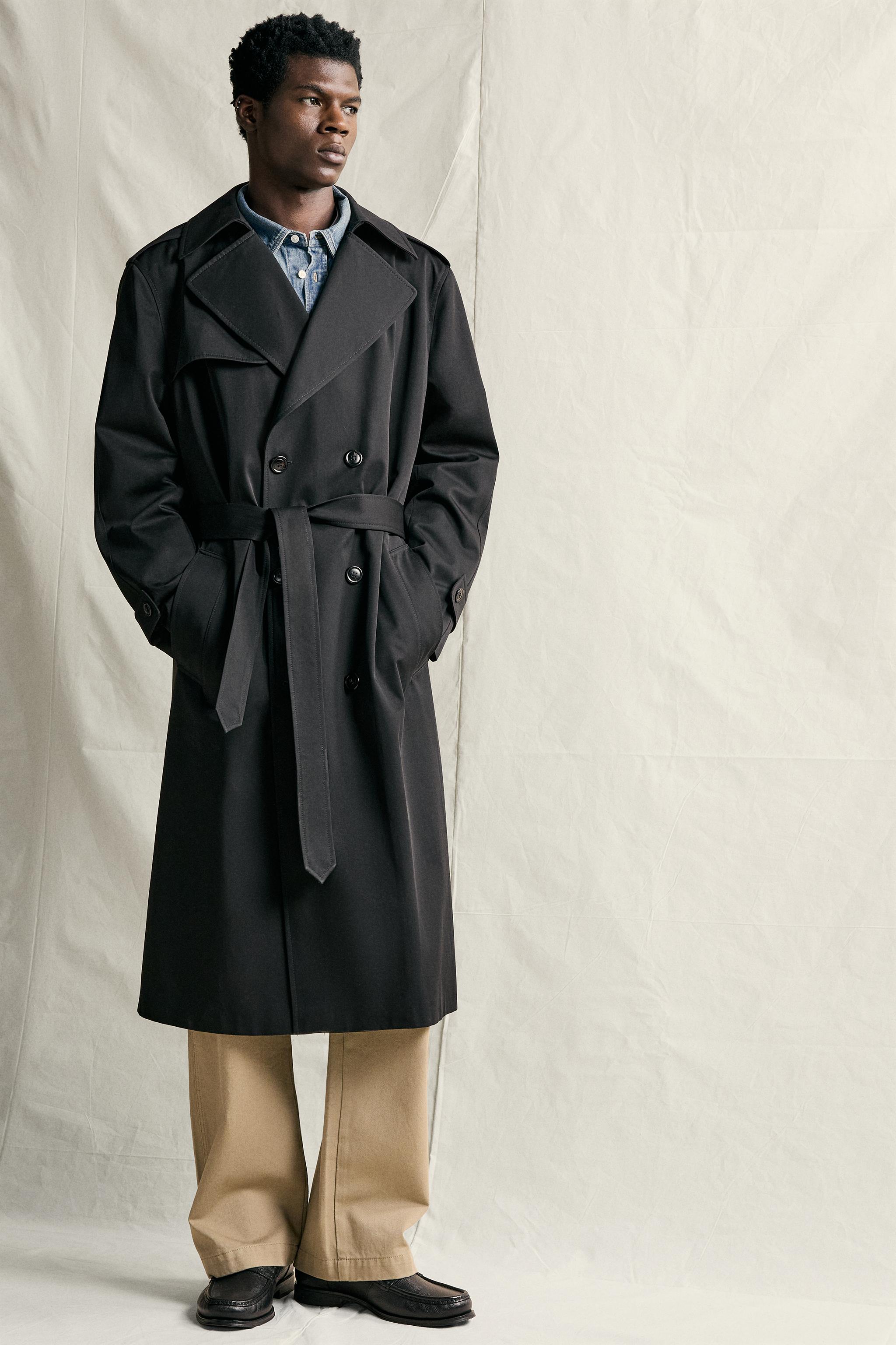 Мужские куртки Zara WATER-REPELLENT TRENCH COAT — фото 6