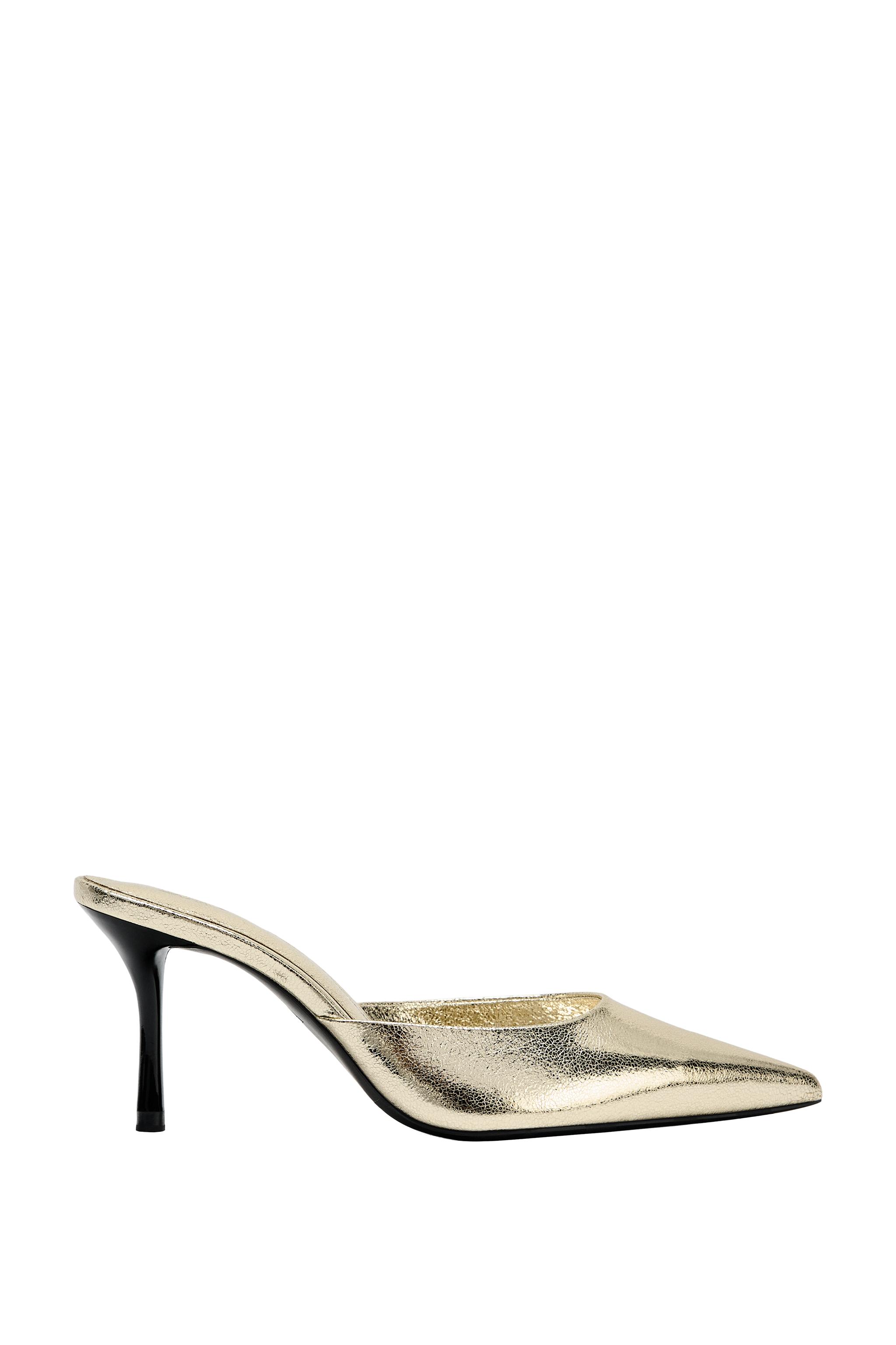 METALLIC EFFECT MULES - Golden | ZARA United States