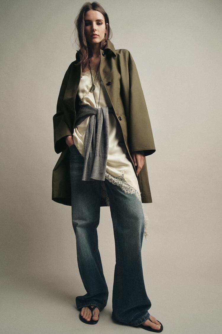 MINIMAL WATER-REPELLENT TRENCH COAT ZW COLLECTION Khaki ZARA