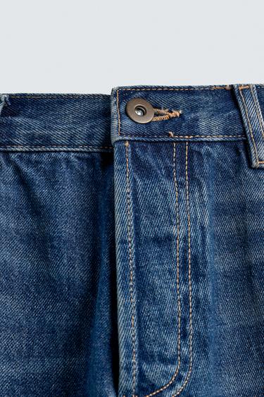 RIPPED SLIM FIT JEANS - Mid-blue by Zara - Image 8