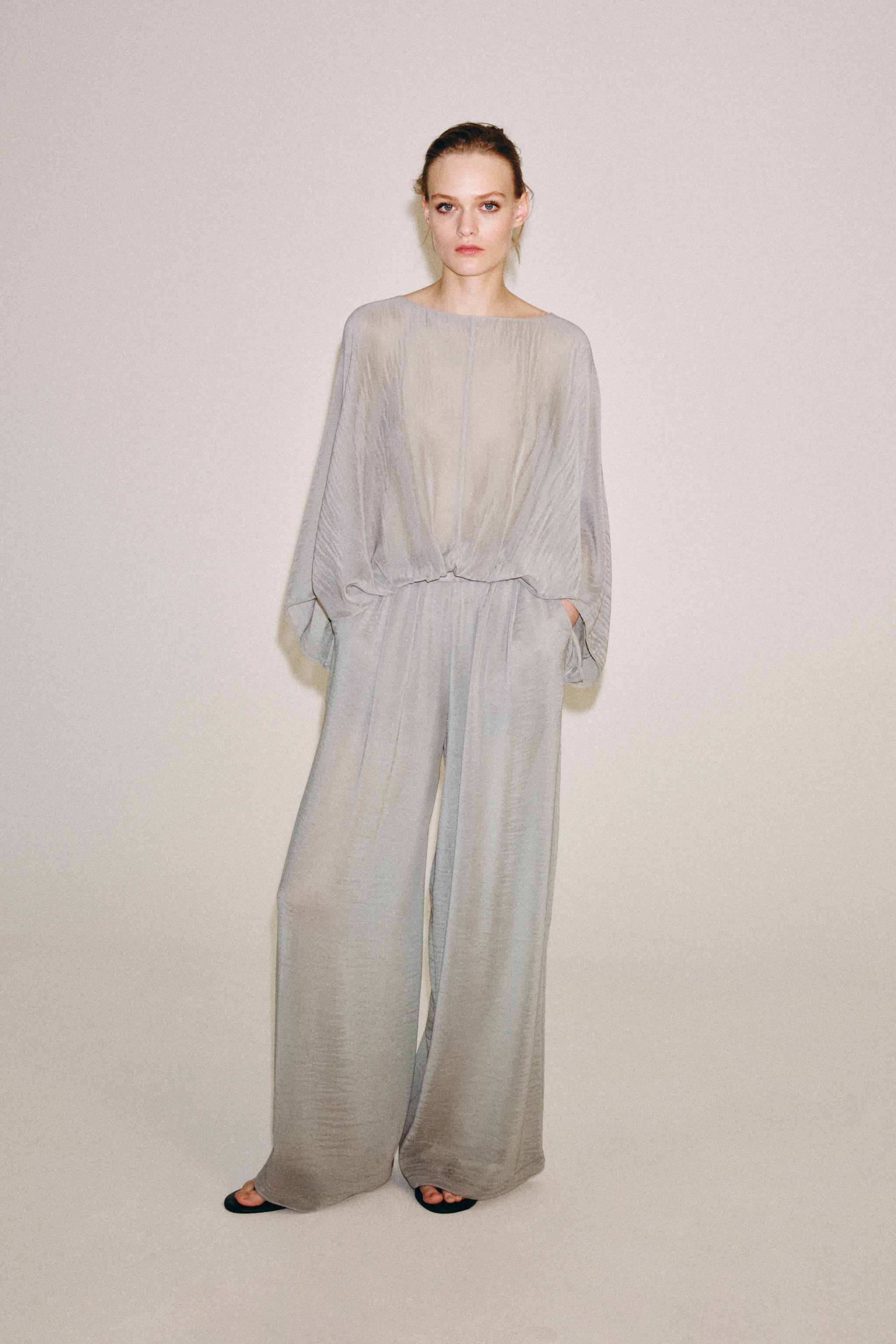 FLOWY SEMI-SHEER BODYSUIT