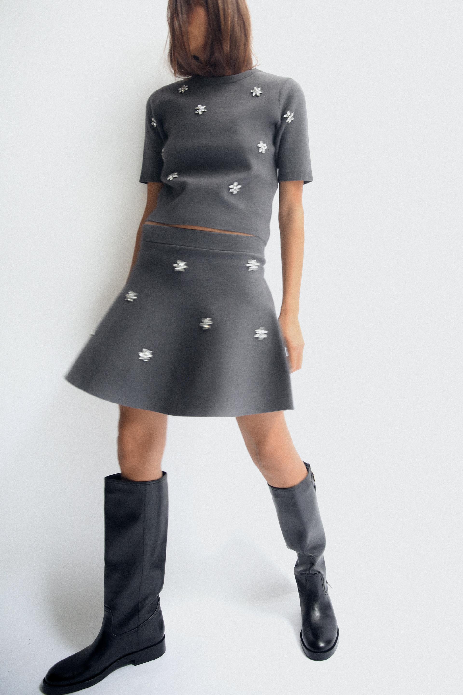 ザラ ZARA ラメ グリッター ビジュー キラキラ ラインストーン ブーツ ザラ ZARA ラメ グリッター ビジュー キラキラ ラインストーン