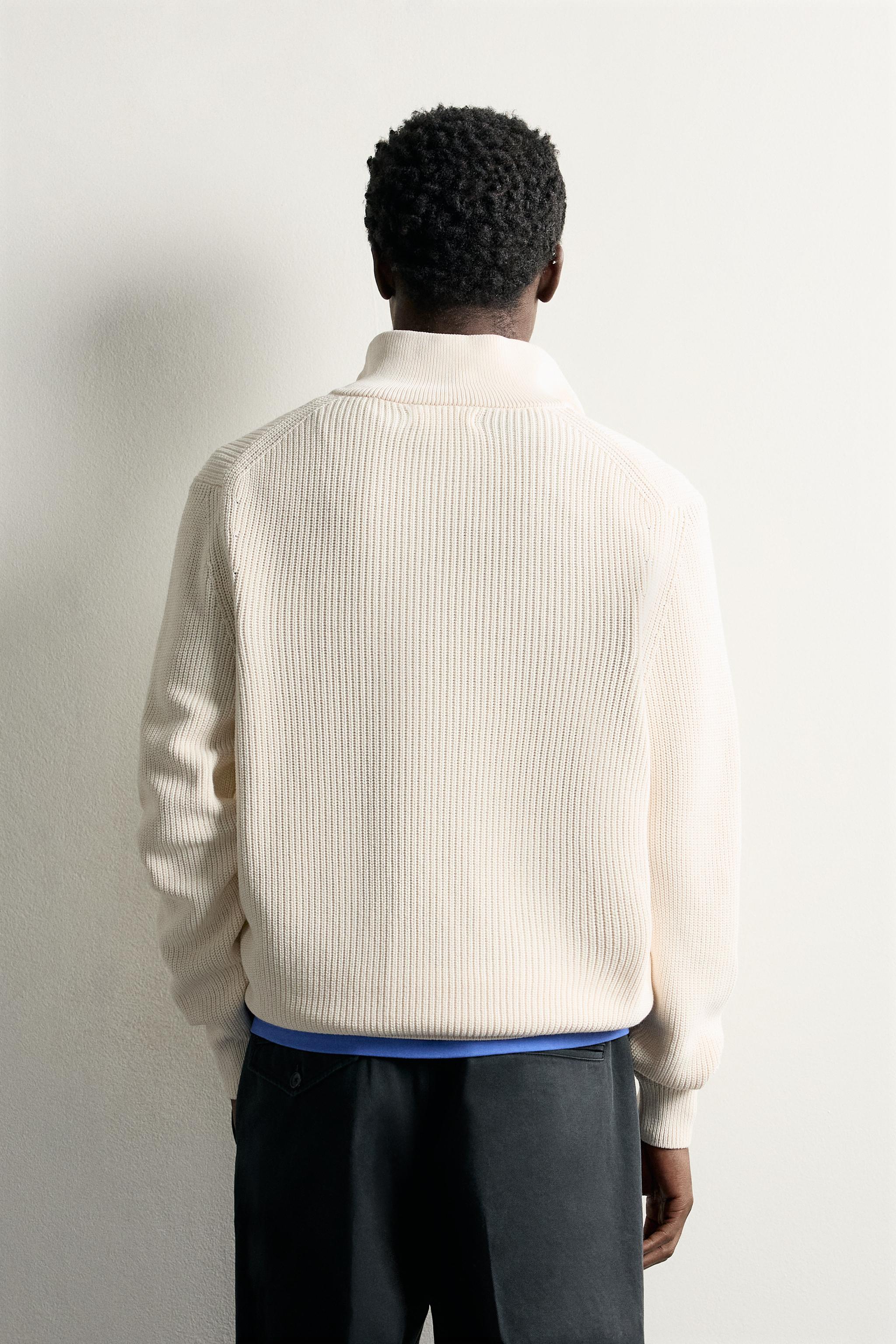 PURL KNIT QUARTER-ZIP SWEATER - thumbnail 9