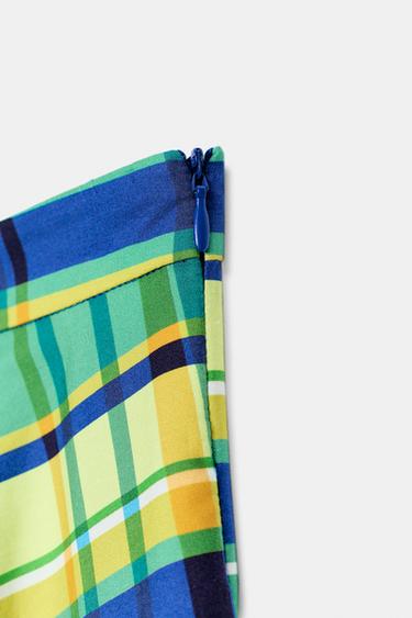 JUPE MI-LONGUE À CARREAUX ZW COLLECTION - Multicolore de Zara - Image 10