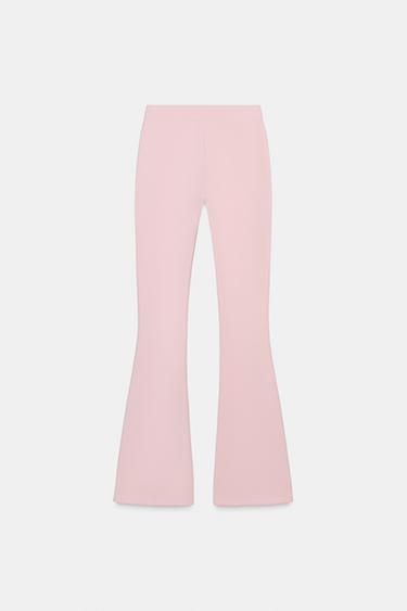 INTERLOCK FLARE TROUSERS - Pink by Zara - Image 5
