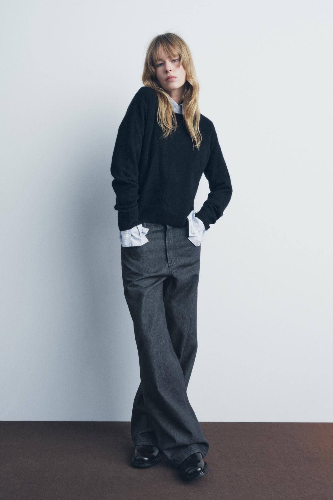 ZW COLLECTION BAGGY MID-WAIST JEANS