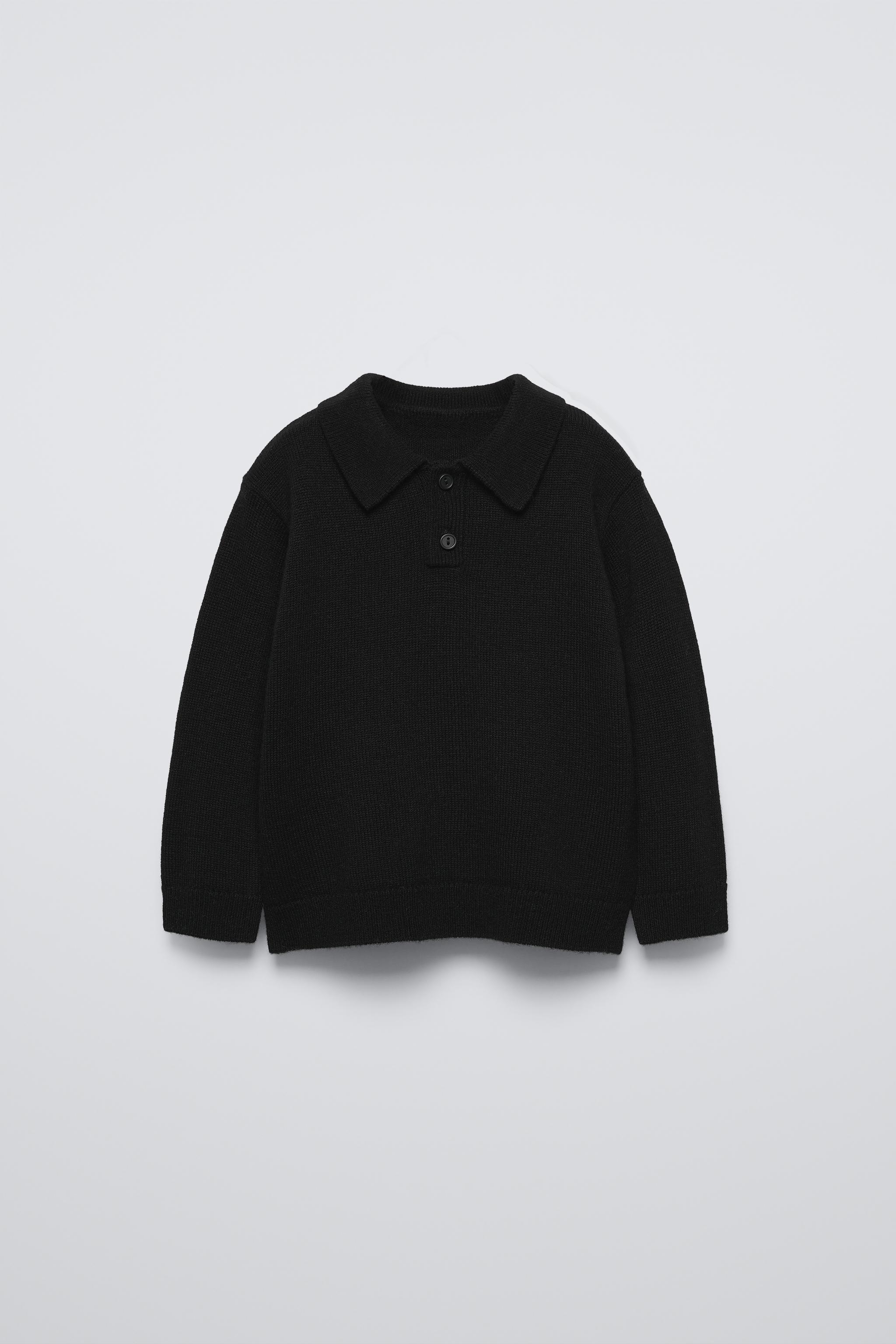 100 WOOL POLO NECK SWEATER Black ZARA United Kingdom