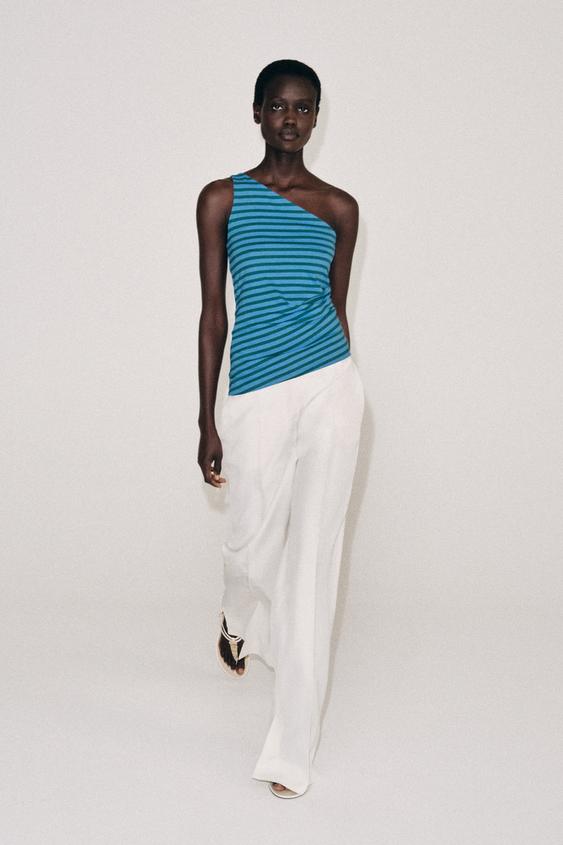 ASYMMETRIC STRIPED TOP from Zara - $29.90