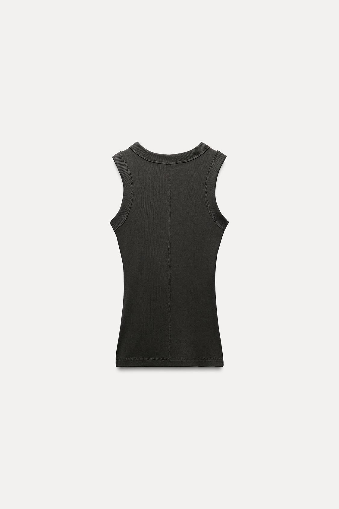 RIBBED SLEEVELESS TOP