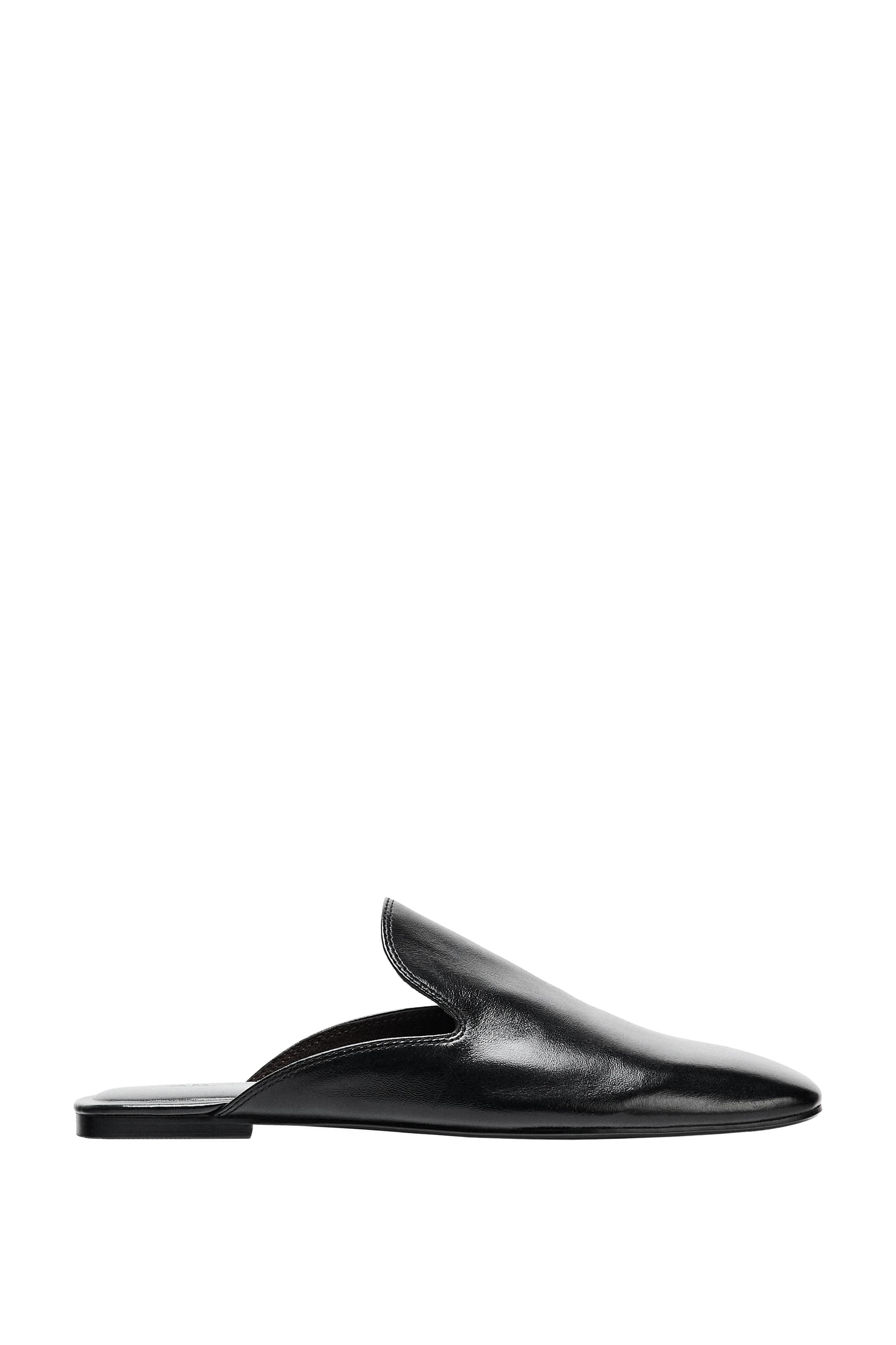 CLARKS × ZARA LEATHER MULE SHOES LEATHER MULE LOAFERS - Black | ZARA United Kingdom