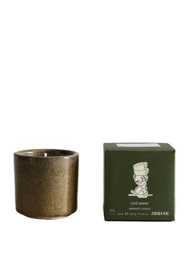 (125 G) CAFÉ AMBRE SCENTED CANDLE - camel by Zara