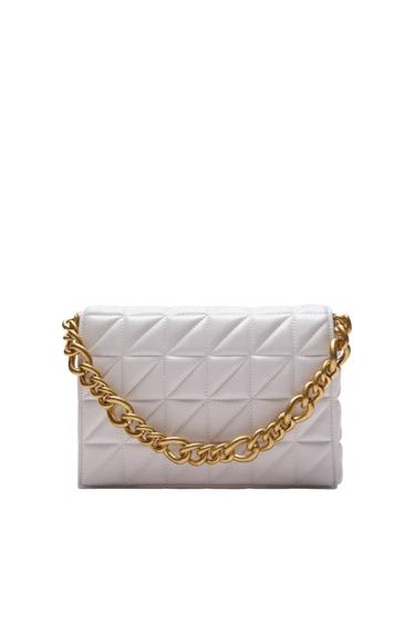 QUILTED CHAIN STRAP SHOULDER BAG