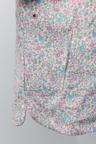 CIRÉ EFFET GOMME IMPRIMÉ À FLEURS DÉPERLANT - Rose de Zara - Image 6