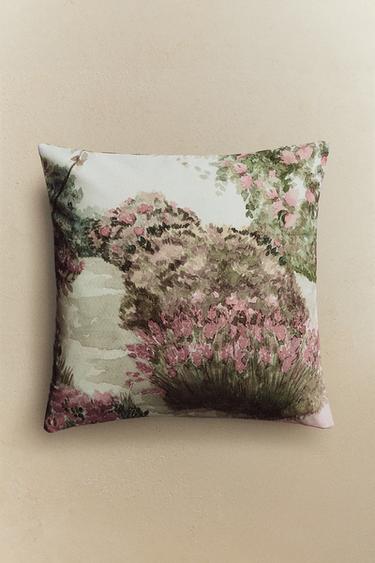 HOUSSE DE COUSSIN IMPRIMÉ ARBUSTES - Vert de Zara - Image 5