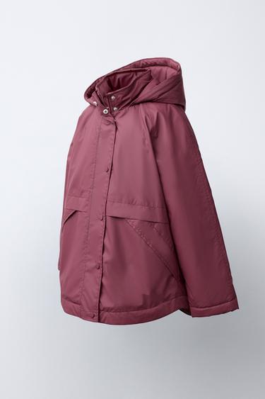 WATER-RESISTANT RUBBERISED RAINCOAT - Strawberry by Zara