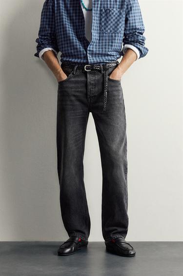 AARON LEVINE X ZARA STRAIGHT-LEG JEANS - Black by Zara