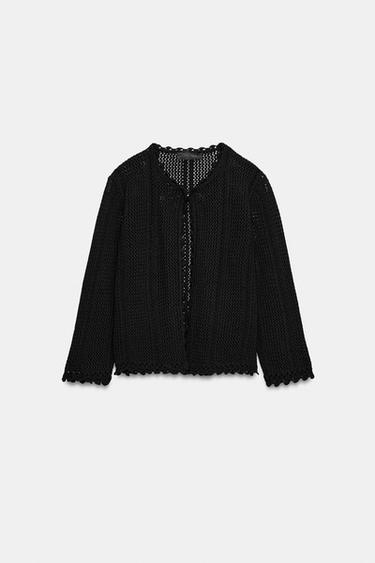 CHAQUETA PUNTO POINTELLE - Negro de Zara