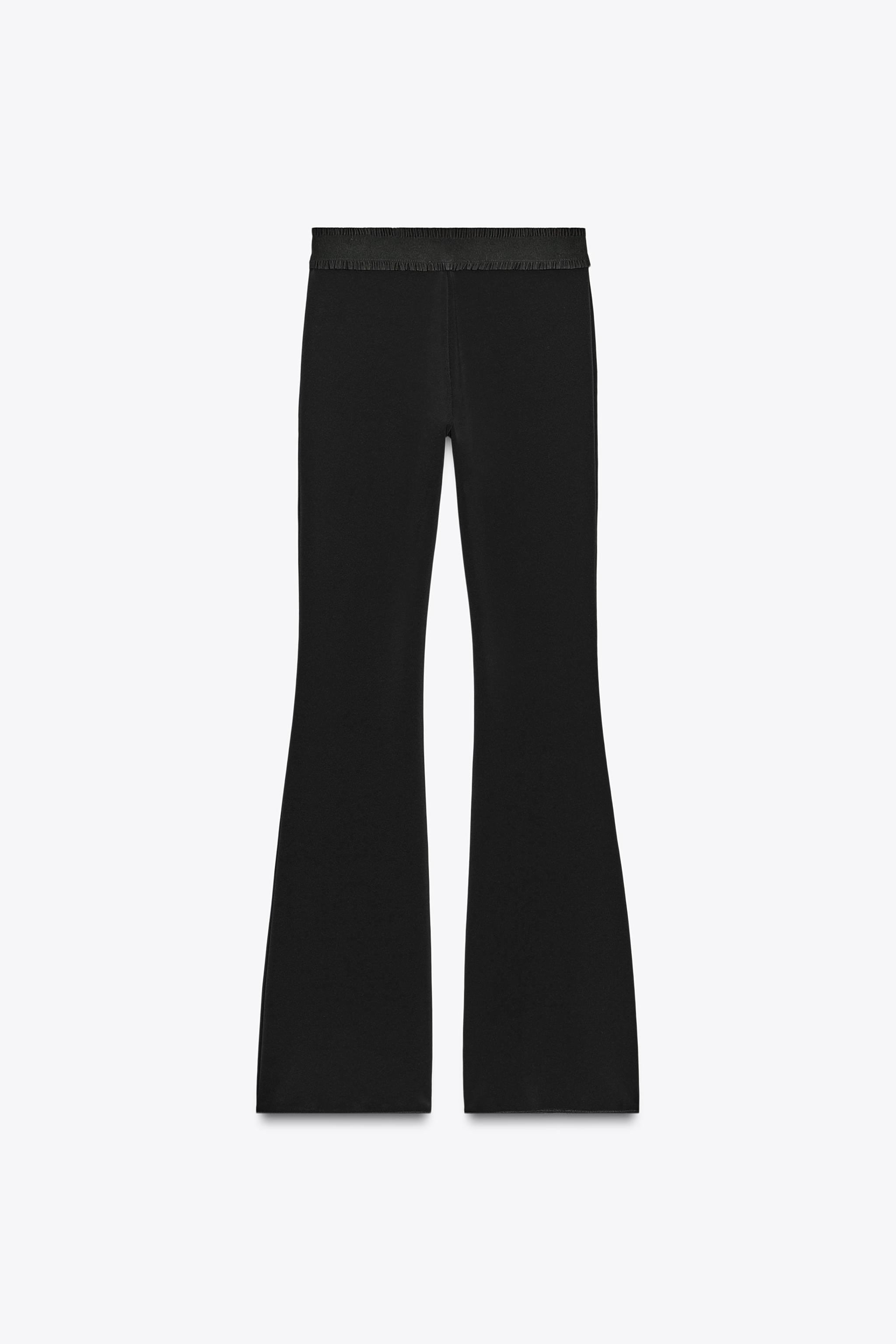 CONTOURING STRETCH FLARE TROUSERS - Black | ZARA Spain