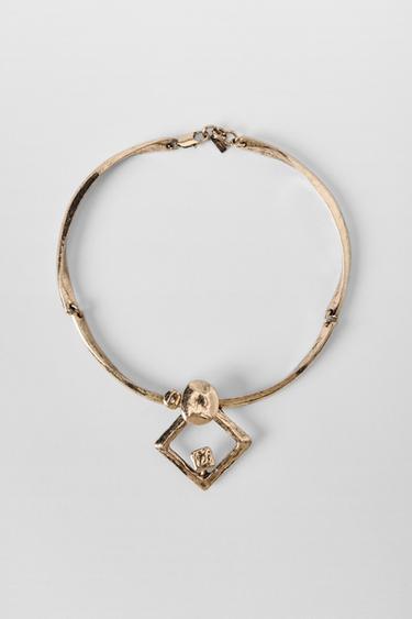 Zara ARTICULATED METAL PIECE NECKLACE KATE MOSS X ZARA - Golden - Image 0