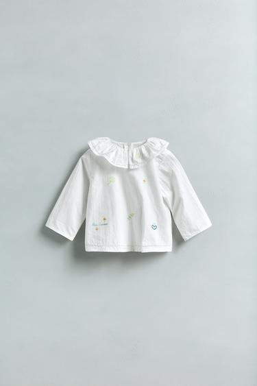 EMBROIDERED SHIRT - White by Zara