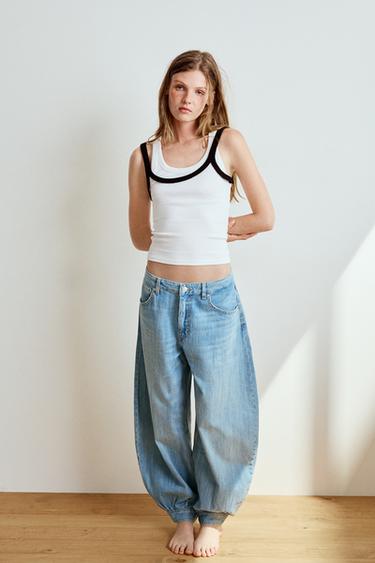 BALLOON FIT TIRO MEDIO TRF JEANS - Azul claro de Zara