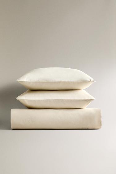 SATEEN DUVET COVER (500 THREAD COUNT) - Ecru by Zara