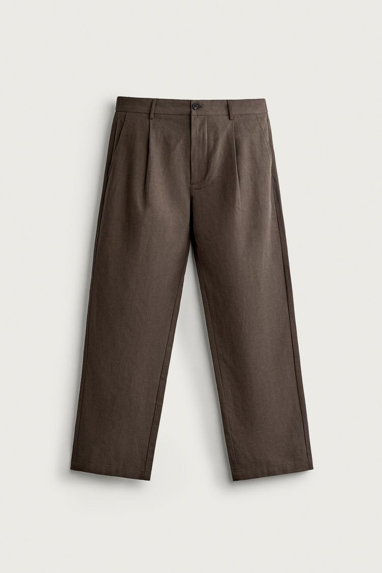 Pantalon relaxed fit pliegues