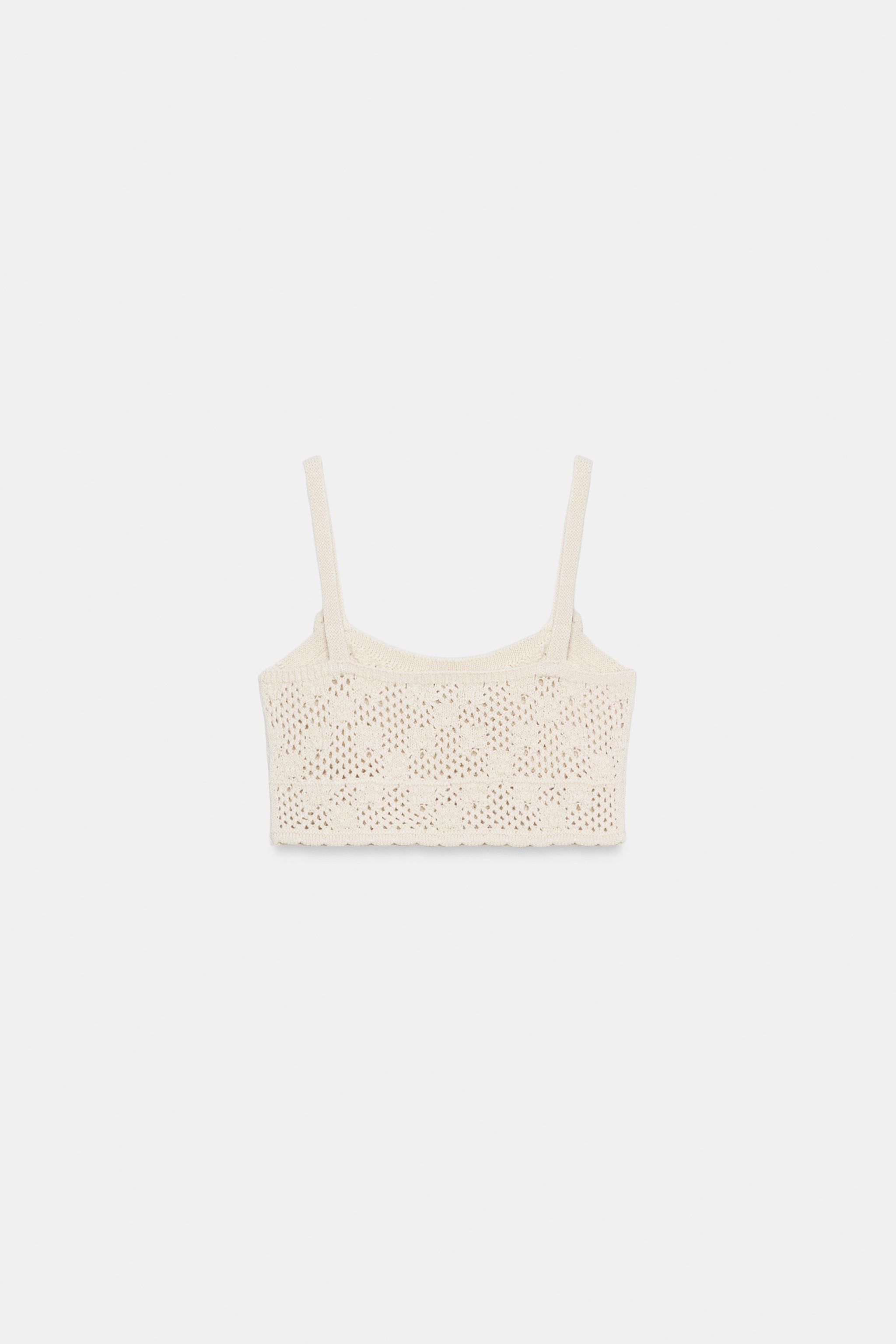 POINTELLE FLORAL KNIT TOP