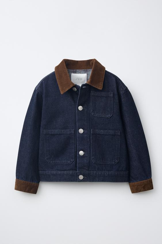 CAZADORA DENIM PANA - Índigo de Zara - Imagen 0