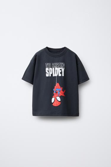 T-SHIRT MIT SPIDEY © MARVEL RELIEF-PRINT - Anthrazit von Zara