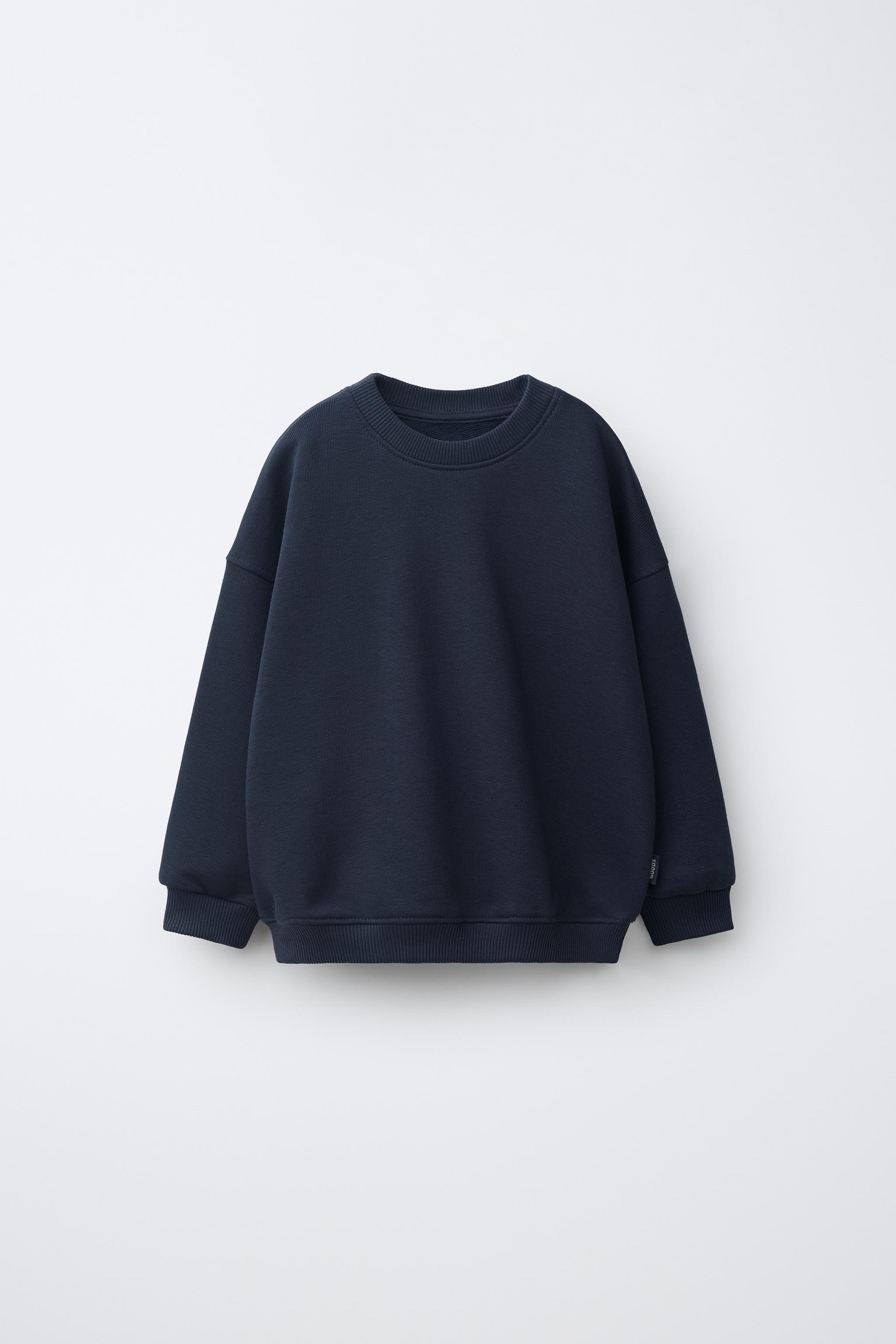 PLAIN SWEATSHIRT — Navy blue