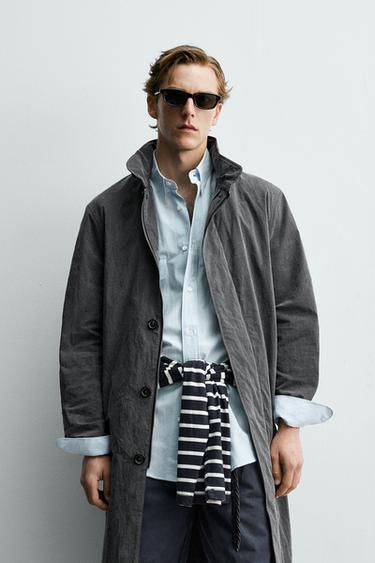 TRENCH LÉGER EFFET DÉLAVÉ AARON LEVINE X ZARA - Gris chiné de Zara - Image 1