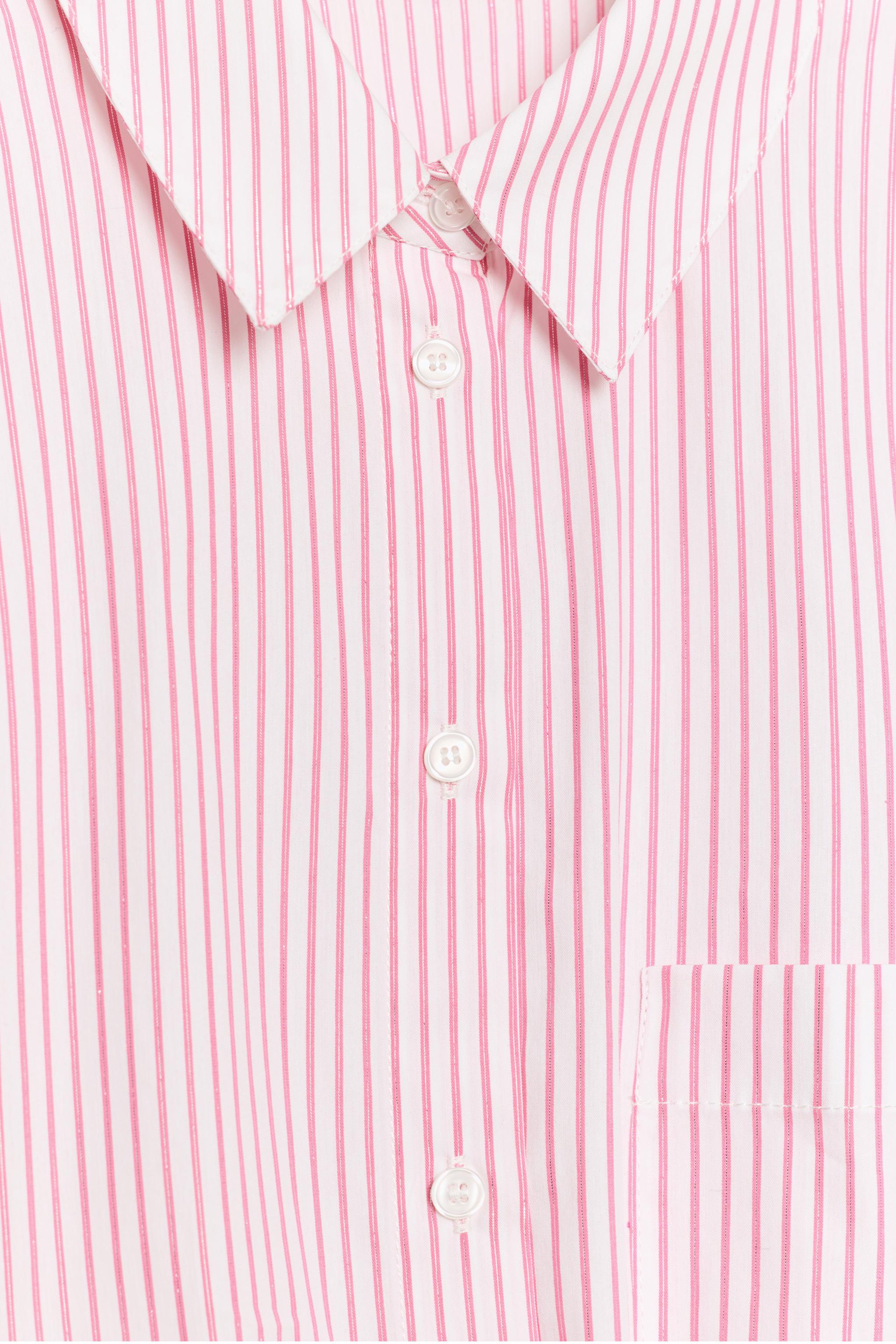 METALLIC THREAD STRIPED SHIRT
