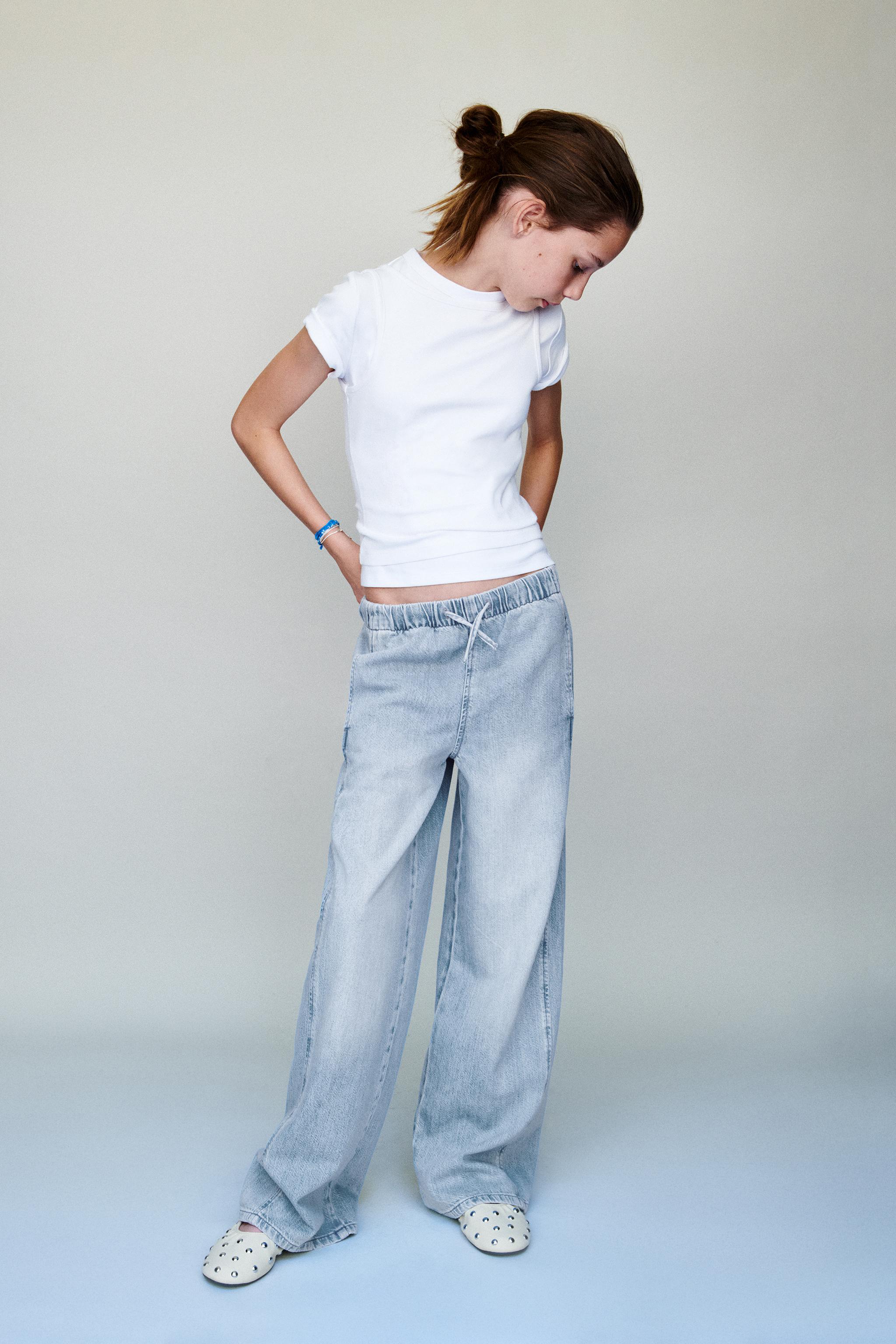 女の子用ジーンズ ワイドレッグ | ZARA 日本