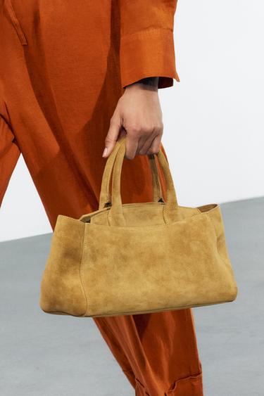MINI SPLIT SUEDE CITY BAG - Yellow by Zara