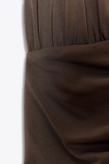 HALTER PLAYSUIT DRESS - Dark brown by Zara - Image 8