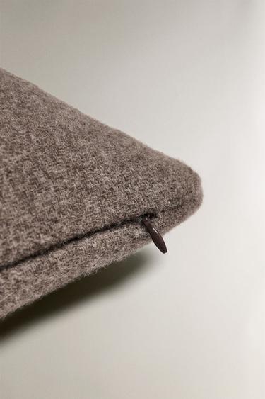 WOOL CUSHION COVER - Brown by Zara - Image 3