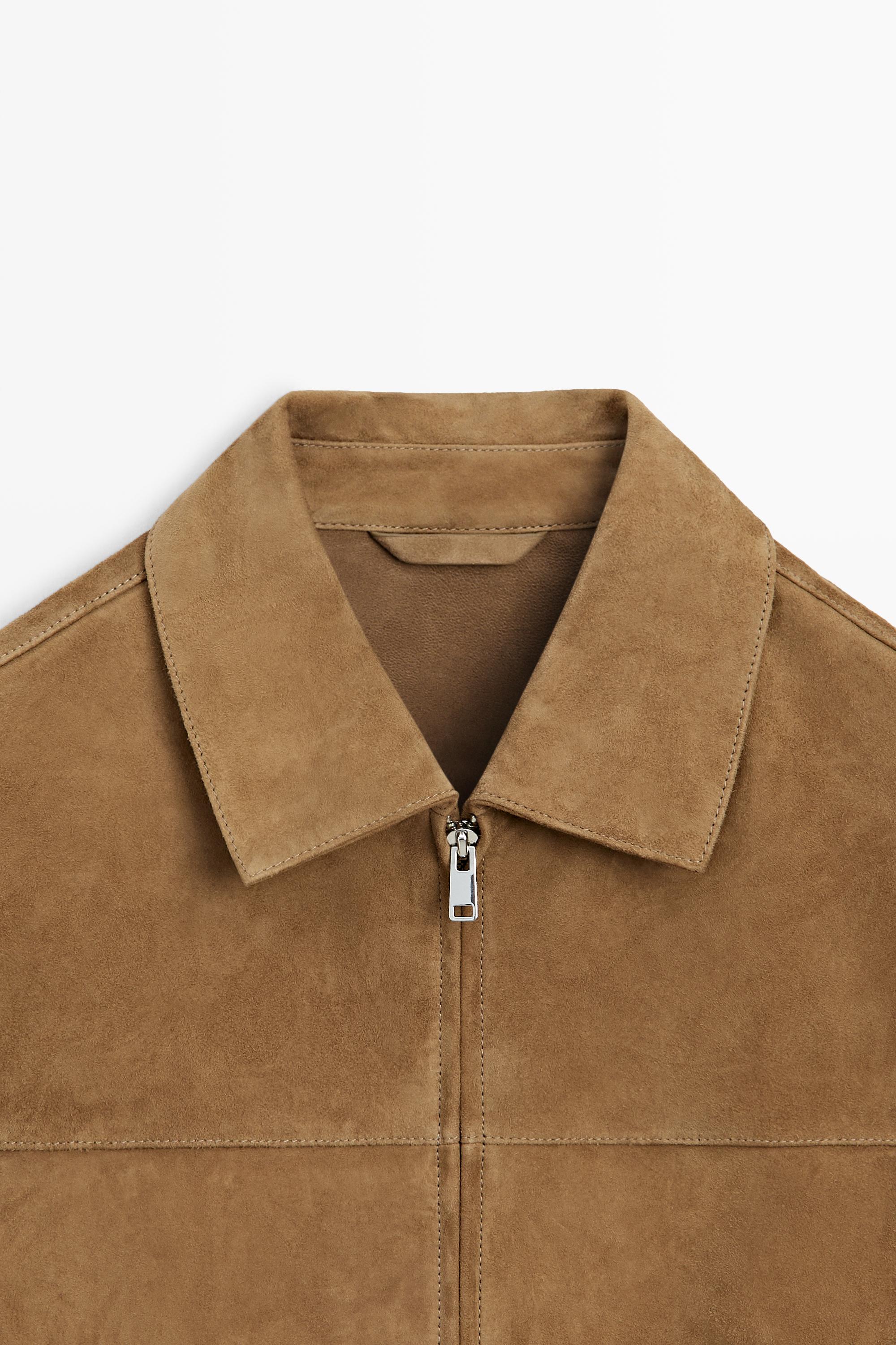 Suede leather jacket