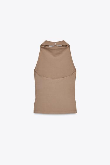 HALTER TOP - Beige-pink by Zara - Image 6