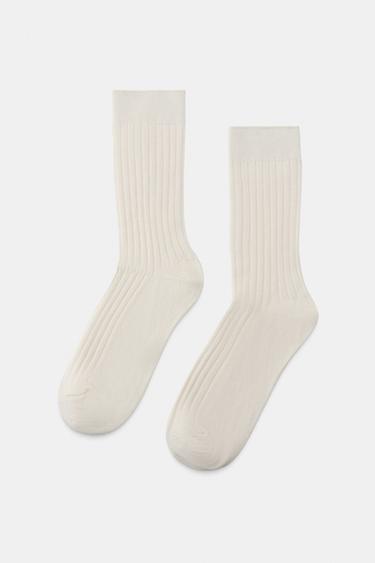 CALCETINES CANALÉ CON VISCOSA - Crudo de Zara