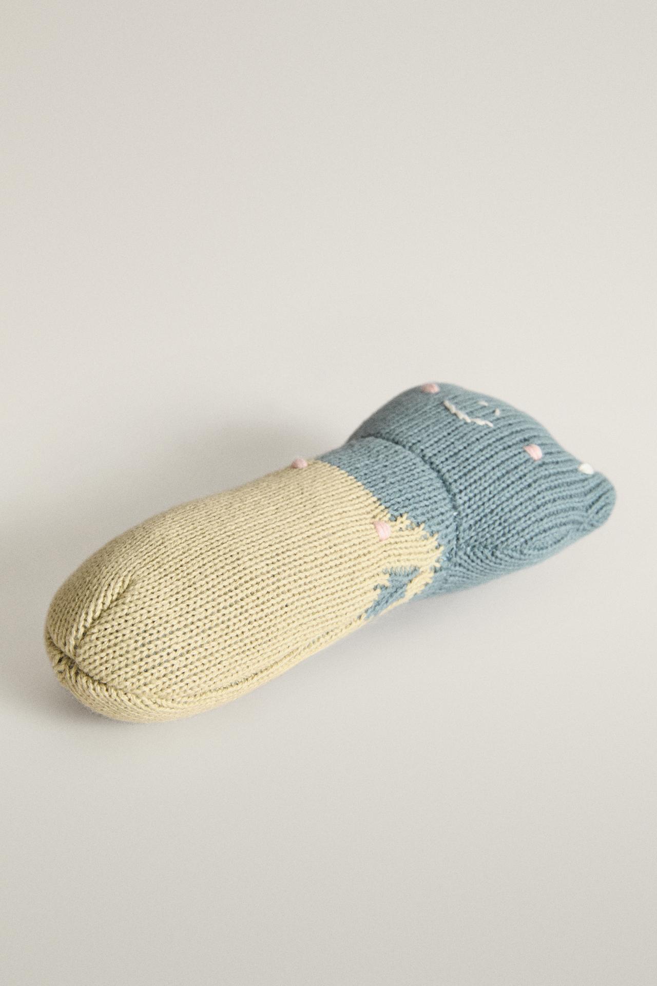 FROG SOFT TOY RATTLE — Light green