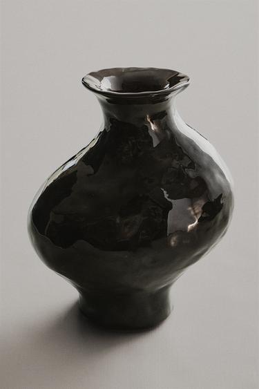 JARRÓN CERÁMICA IRREGULAR - Grises de Zara