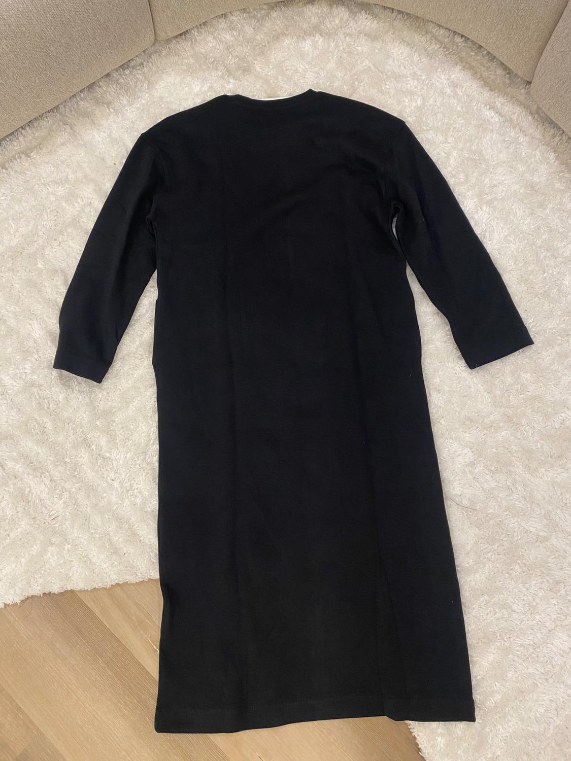 NWT ZARA WASHED EFFECT INTERLOCK DRESS BLACK - Image 3