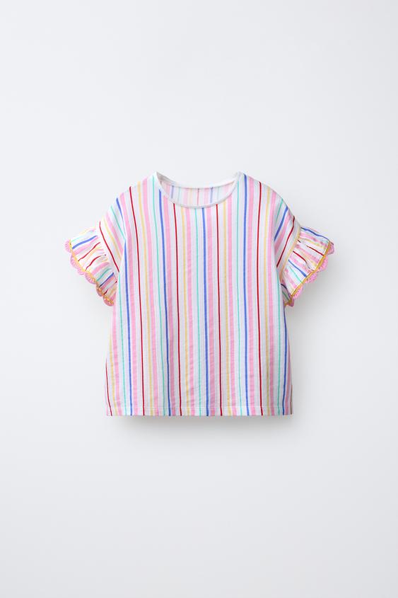 CROCHET RUFFLE T-SHIRT - Multicoloured by Zara - Image 0