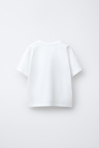 T-SHIRT BRODÉ - Blanc de Zara - Image 1